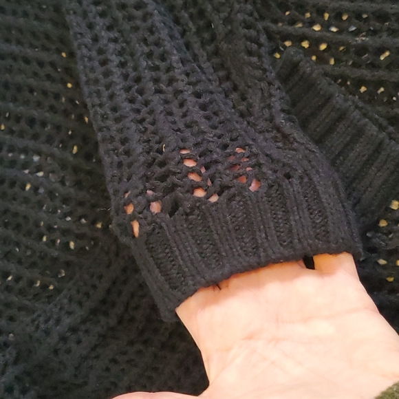 🔥$5 SALE!.Blue Crush large open knit (fishnet like) loose fitting sweater. Sz M - Picture 6 of 10